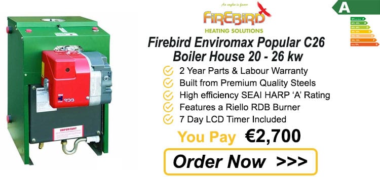 Firebird Enviromax Popular C26 Boiler House 20 - 26 kw